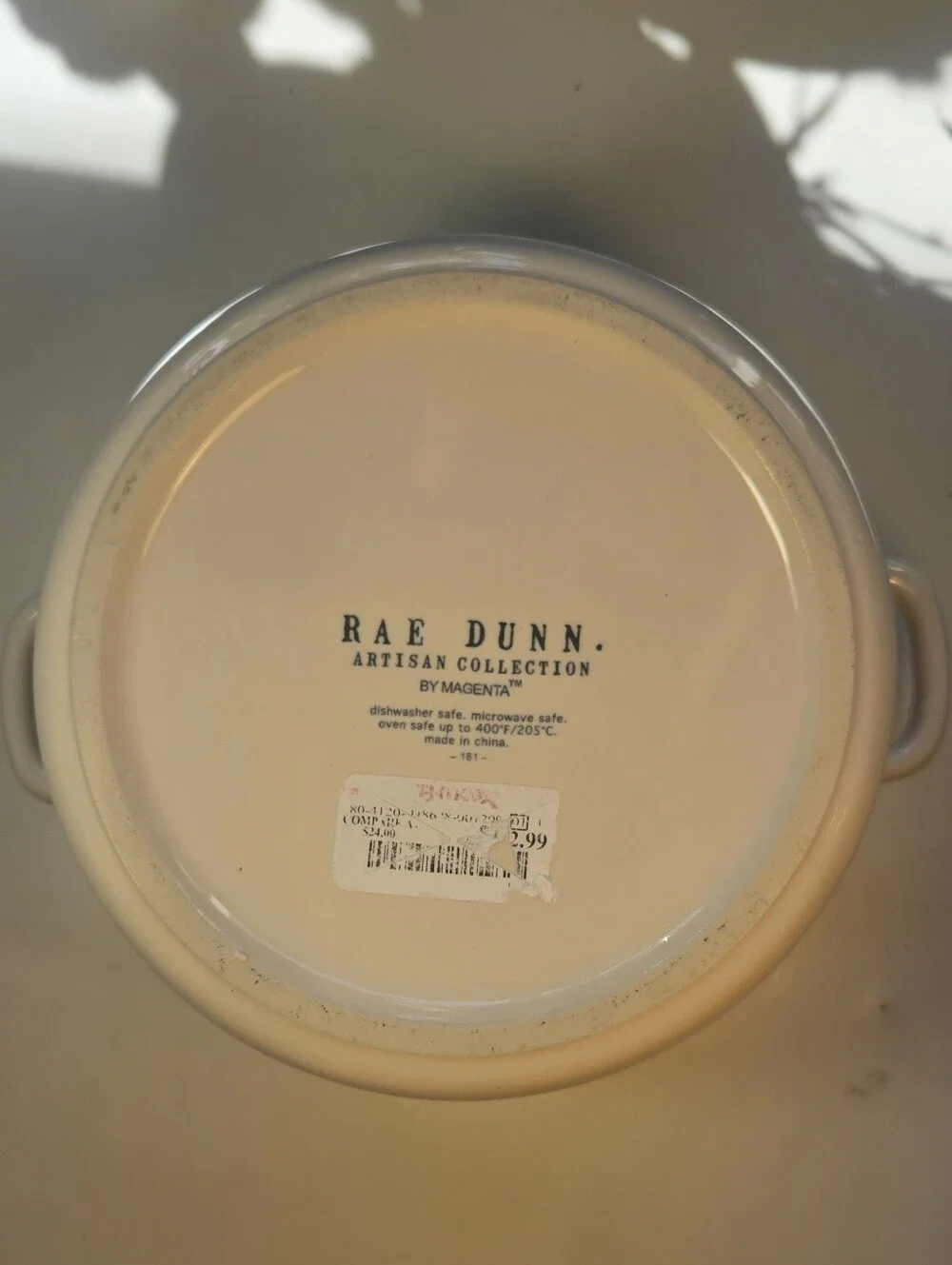 Rae Dunn Artisan Collection Ceramic 'Sweet' Oven Safe Bowl with Handles